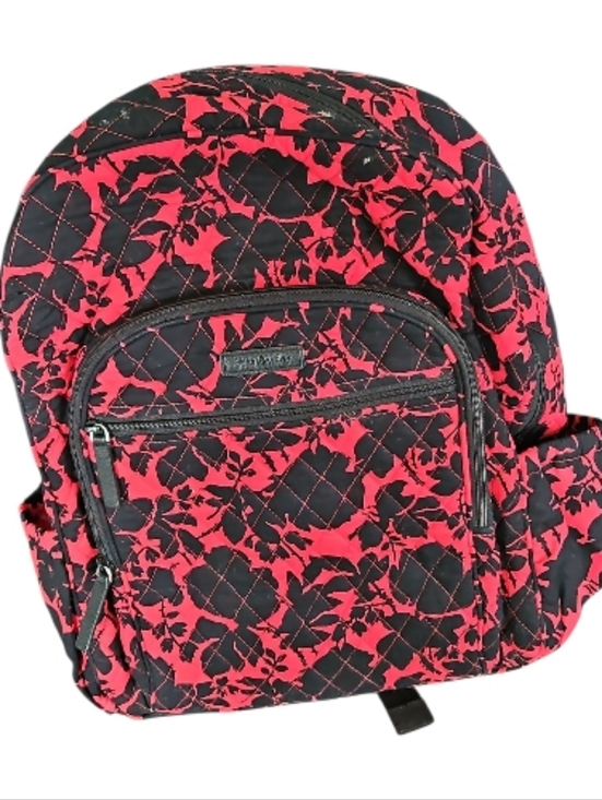 Vera Bradley Handbags - Vera Bradley Quilted Floral Backpack - Red and Black